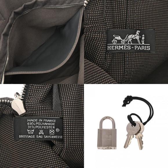 HERMES Canvas Tote Bag Air Line MM Grey Unisex - Picture 13 of 13